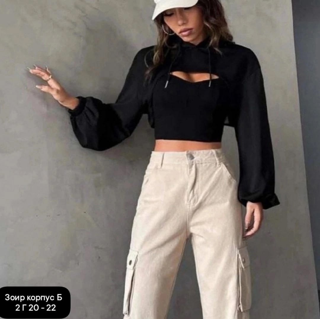 комплект кроп-худи и топик,oversized hoodie,комплект кроп-топ и худи свободного кроя,кофта с капюшоном,толстовка и свитшот
