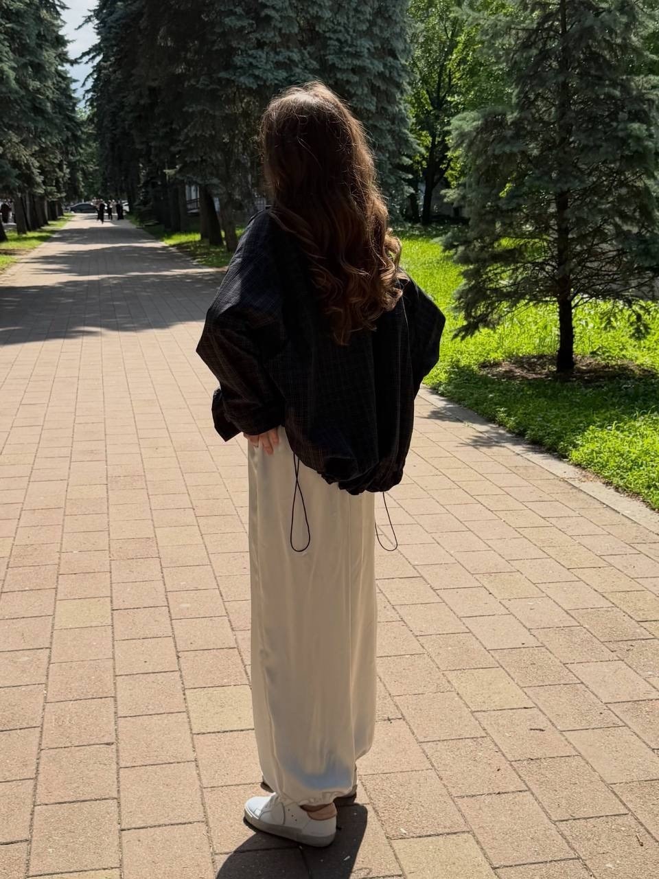 клетчатая рубашка оверсайз,корейская мода,модные наряды,мода стиль