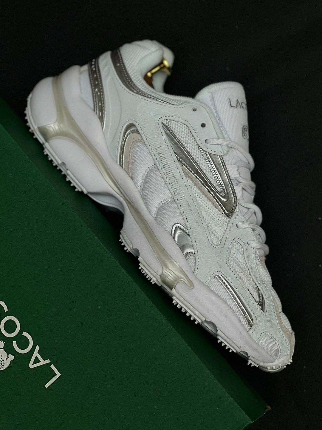 кроссовки lacoste,lacoste мужские кроссовки,мужские кроссовки 2k24 белого цвета lacoste,кроссовки,женские кроссовки lacoste l003 2k24 цвет белый размер 38 eu
