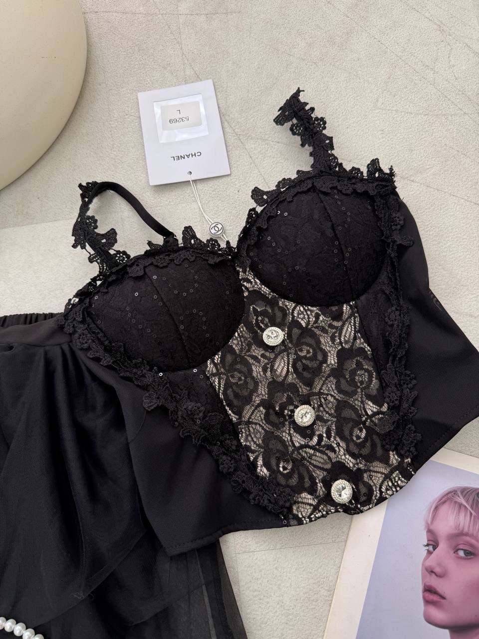 комплект корсет,костюм chanel,корсет юбка,корсет кружевной
