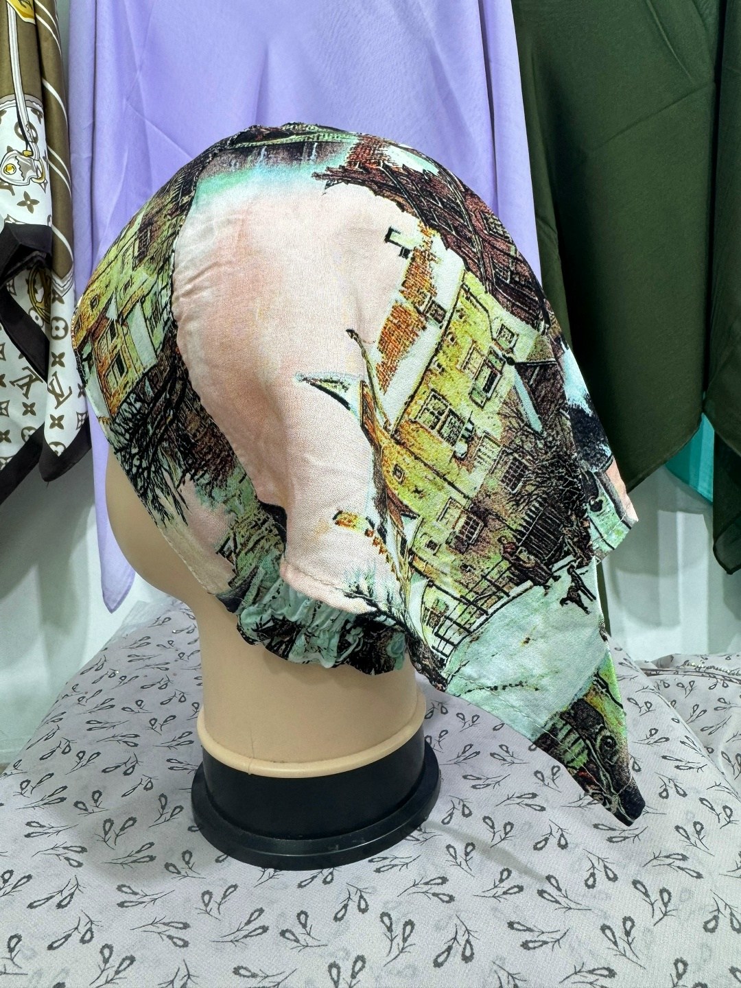 косынка,головной убор,косынка летняя,женские головные уборы,повойник головной убор