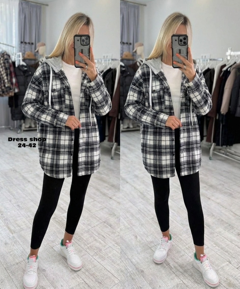 рубашка оверсайз теплая в клетку удлиненная amy store,рубашка в клетку с капюшоном,рубашка с капюшоном,рубашка женская в клетку,рубашка с капюшоном женская в клетку