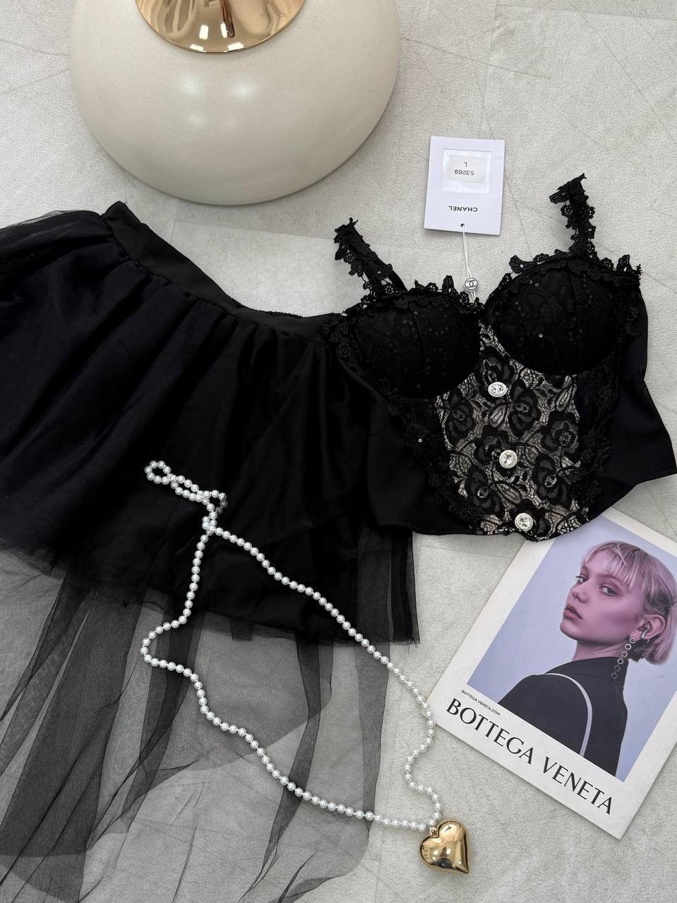 комплект корсет,костюм chanel,корсет юбка,корсет кружевной