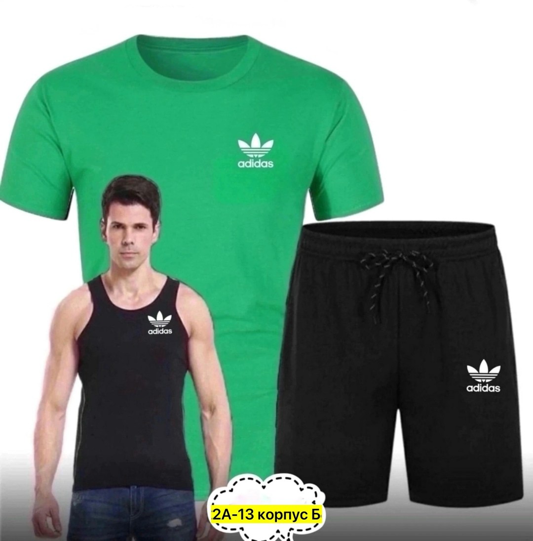 комплект футболок adidas,костюм для мужчин,мужской спорт,костюм спортивный мужской,комплект одежды adidas original