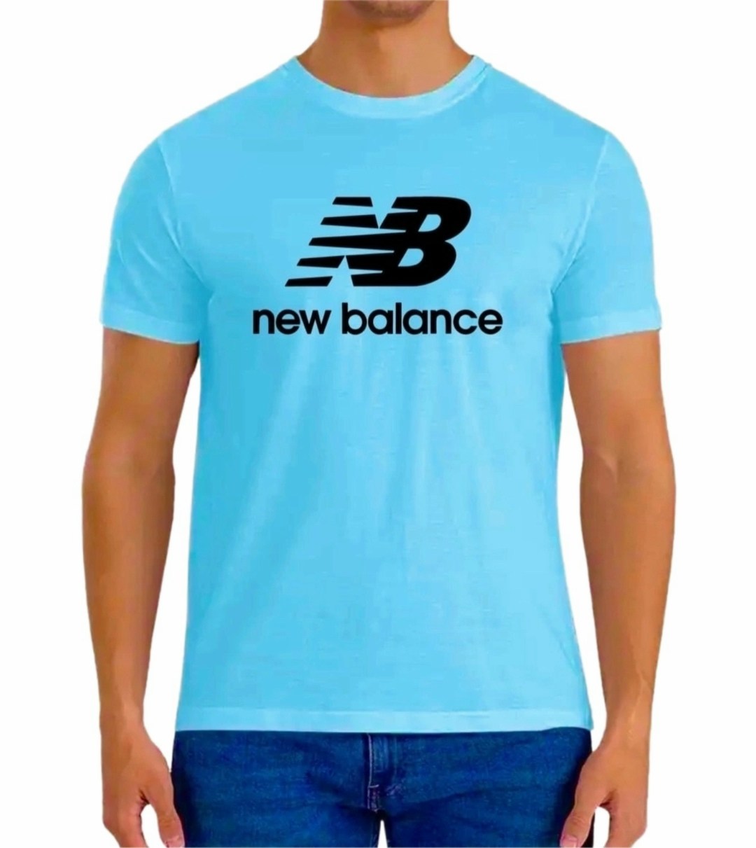 футболка new balance,футболка new balance футболка,футболка new balance мужская,футболка с коротким рукавом new balance essentials stacked logo cotton, синий,футболка с принтом essentials stacked logo
