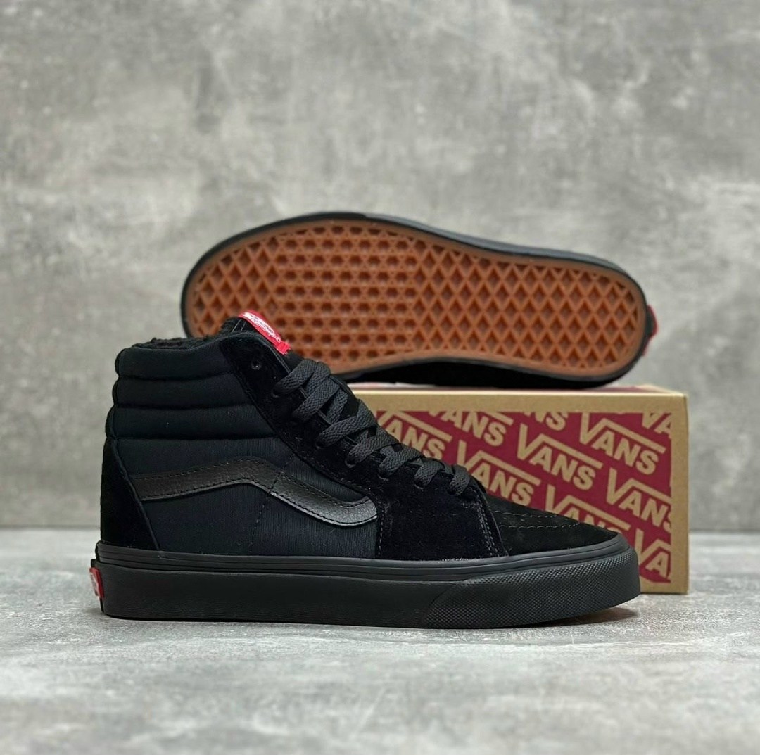 ,кеды vans,кеды мужские vans,черные кроссовки унисекс sk8-hi vans,кеды vans sk8-hi black suede черный