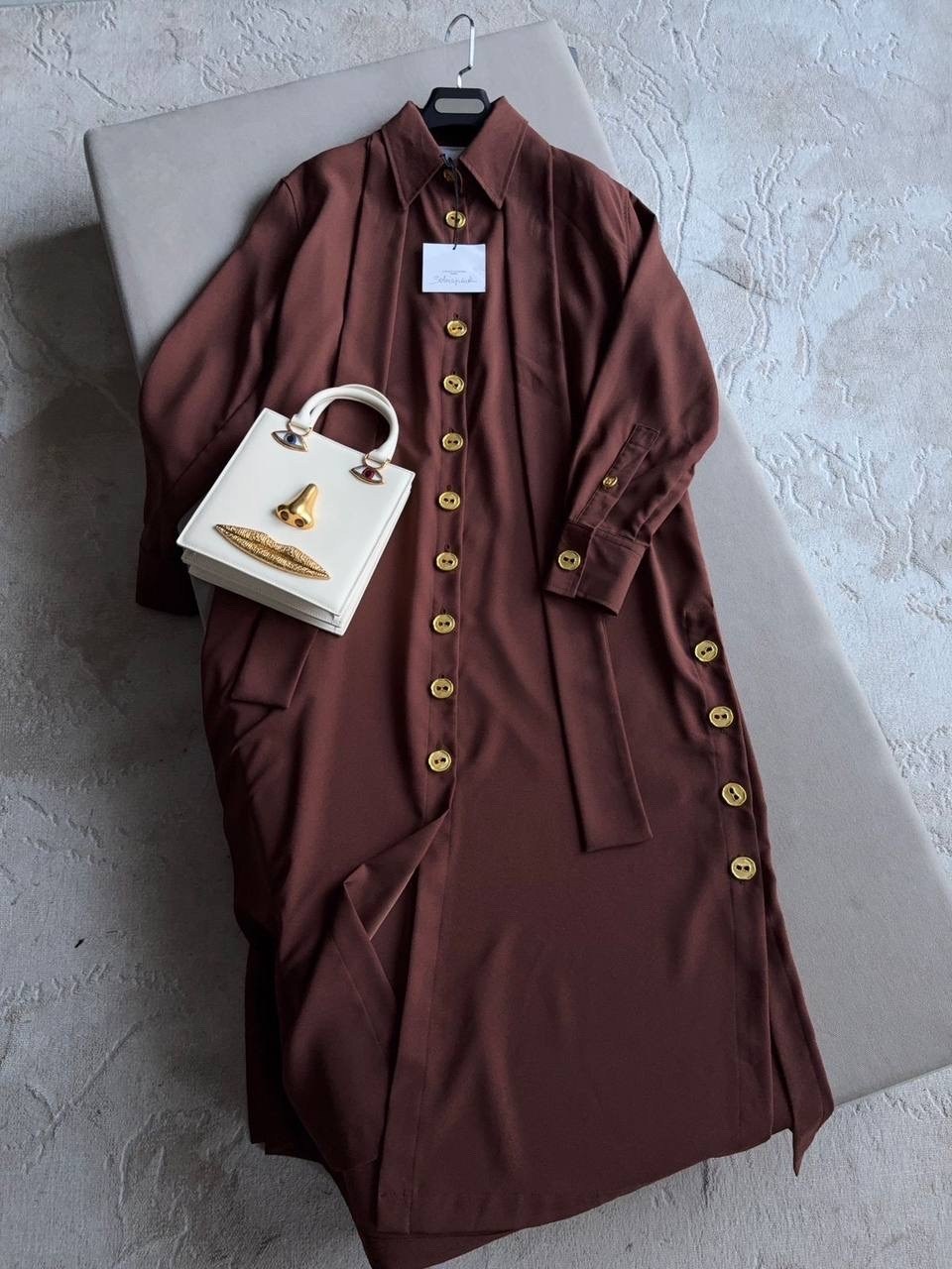 платье коричневое,платье schiaparelli,женское платье на пуговицах schiaparelli кофейного цвета,платья рубашка
