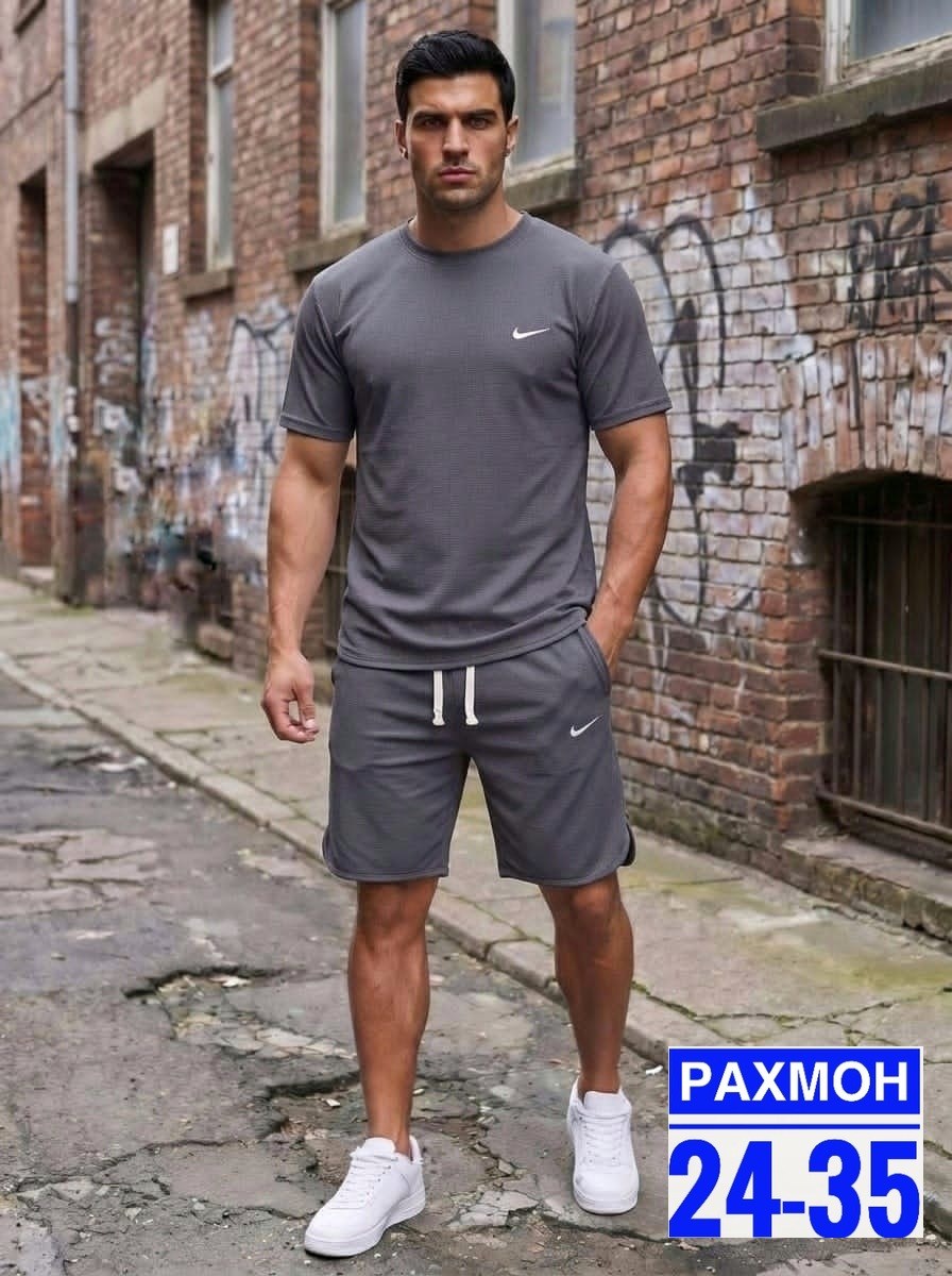 костюм спортивный мужской,спортивные костюм,костюм для мужчин,мужская мода,костюм летний с шортами и футболкой