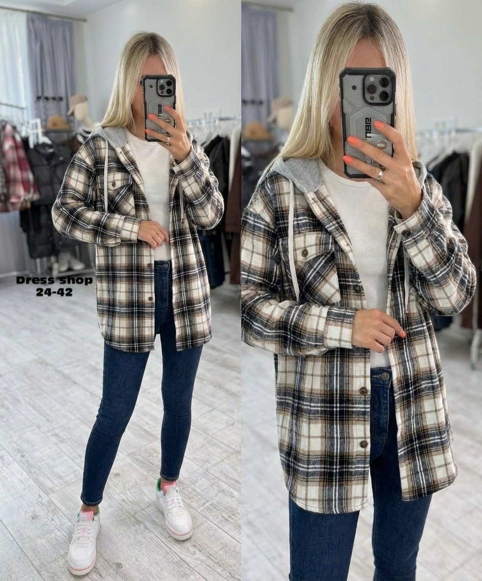 рубашка оверсайз теплая в клетку удлиненная amy store,рубашка в клетку с капюшоном,рубашка с капюшоном,рубашка женская в клетку,рубашка с капюшоном женская в клетку