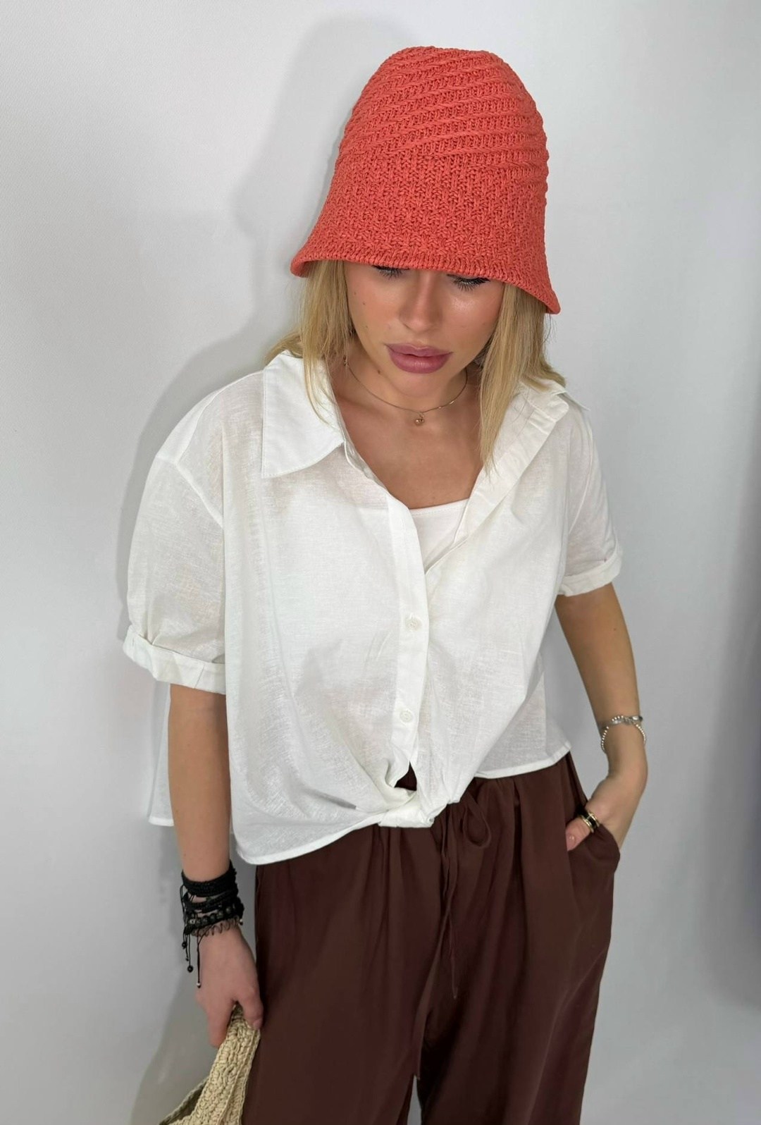 брюки палаццо kinfolk clothes размер m коричневый,льняные брюки,льняные брюки женские,брюки палаццо,широкие брюки