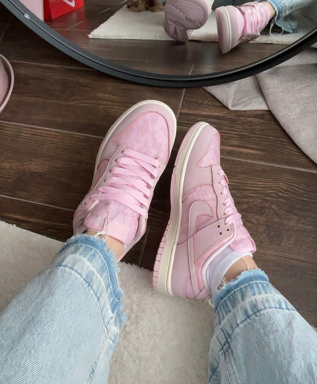 nike dunk low pink,dunk low nike,кроссовки,кроссовки nike wmns dunk low 'lace pack - regal pink' розовый,розовые nike dunk low
