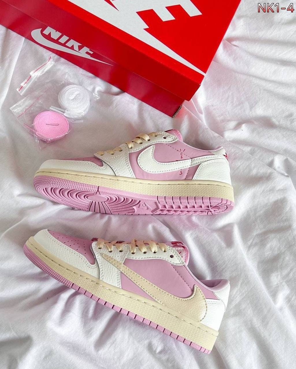 travis scott x air jordan 1 low sail/shy pink,nike air jordan 1 low x travis scott sail shy pink,кроссовки женские nike travis scott x air jordan 1,nike кроссовки,кроссовки nike air jordan 1 low x tra