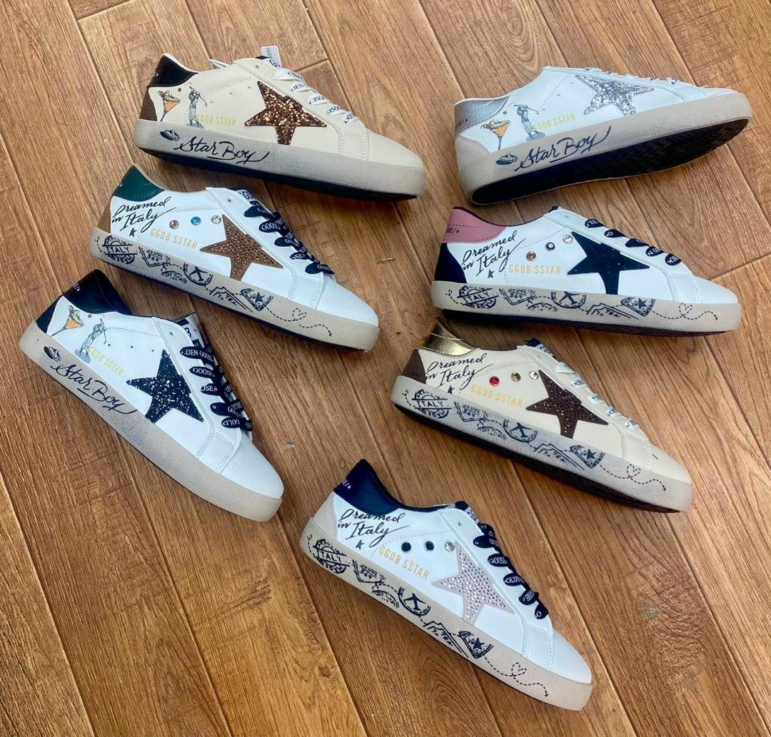 ,кроссовки golden goose,кеды golden goose,golden goose super star,кеды hi star с блестками golden goose черный