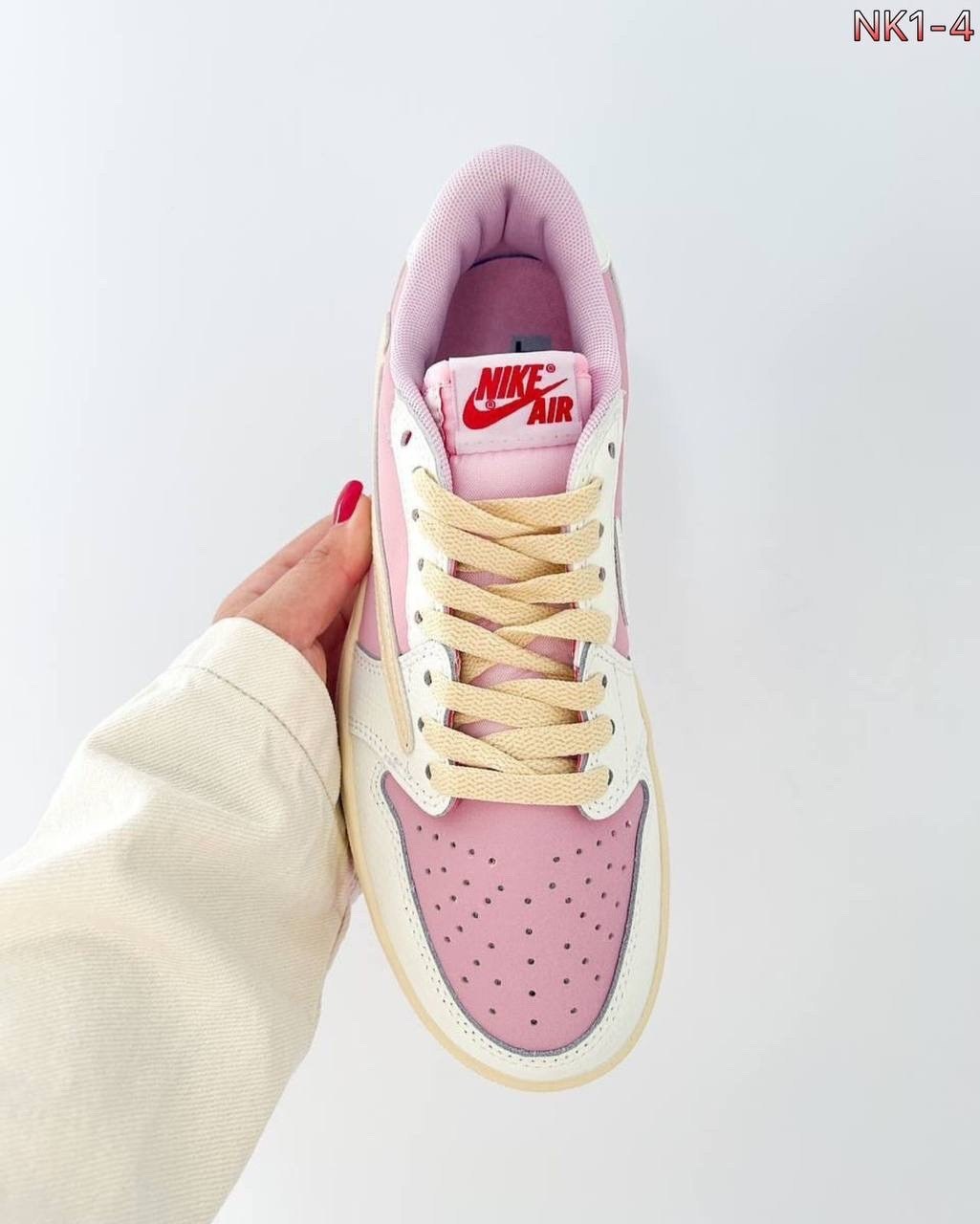 travis scott x air jordan 1 low sail/shy pink,nike air jordan 1 low x travis scott sail shy pink,кроссовки женские nike travis scott x air jordan 1,nike кроссовки,кроссовки nike air jordan 1 low x tra