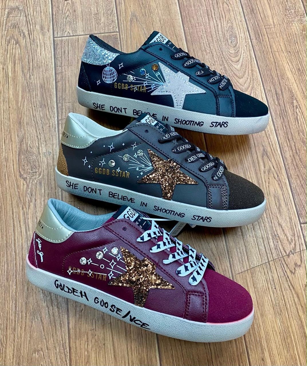 ,кроссовки golden goose,кеды golden goose,golden goose super star,кеды hi star с блестками golden goose черный