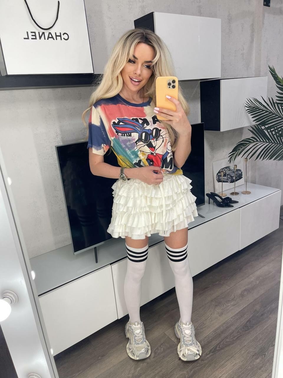 футболка оверсайз с принтом мики маус fashion lux,женская футболка,футболка с принтом,футболка,летние футболки