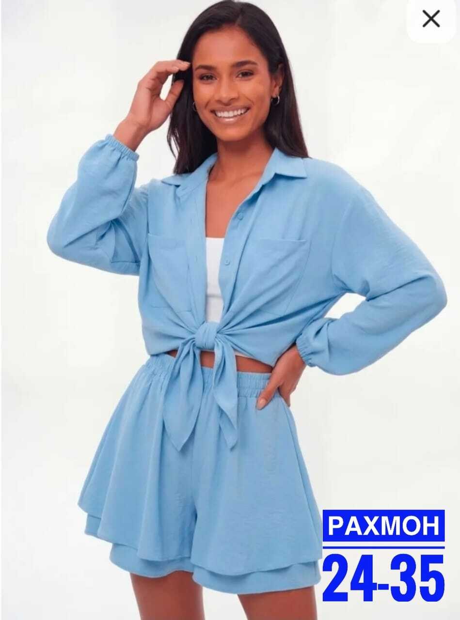 летний костюм с шортами и рубашкой,модные костюмы,костюм с шортами и рубашкой,летние женские костюмы,костюмы летние с шортами