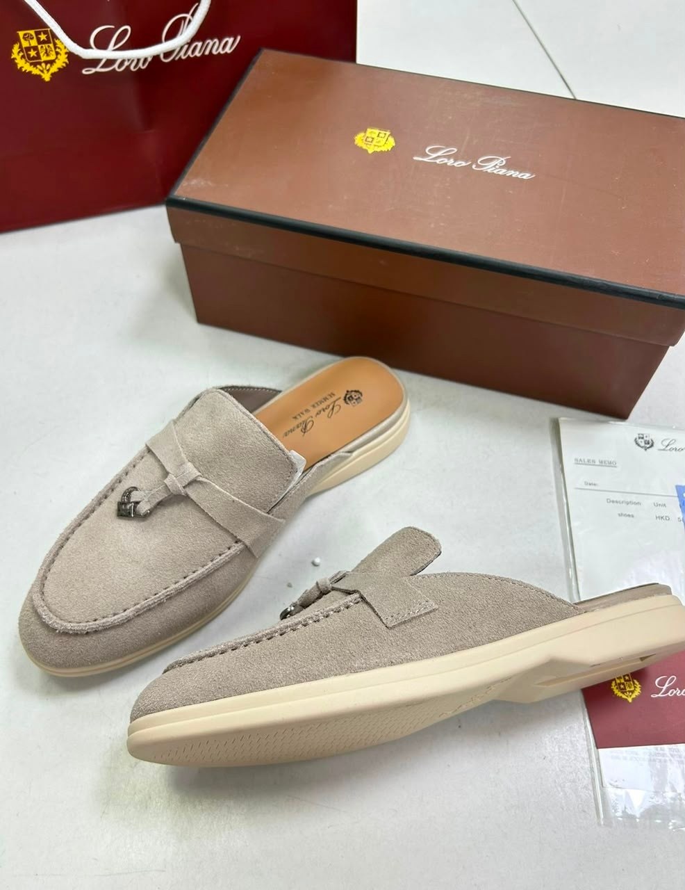 мюли loro piana,замшевые мюли loro piana open walk бежевые,женские замшевые мюли loro piana бежевые,обувь,сабо loro piana