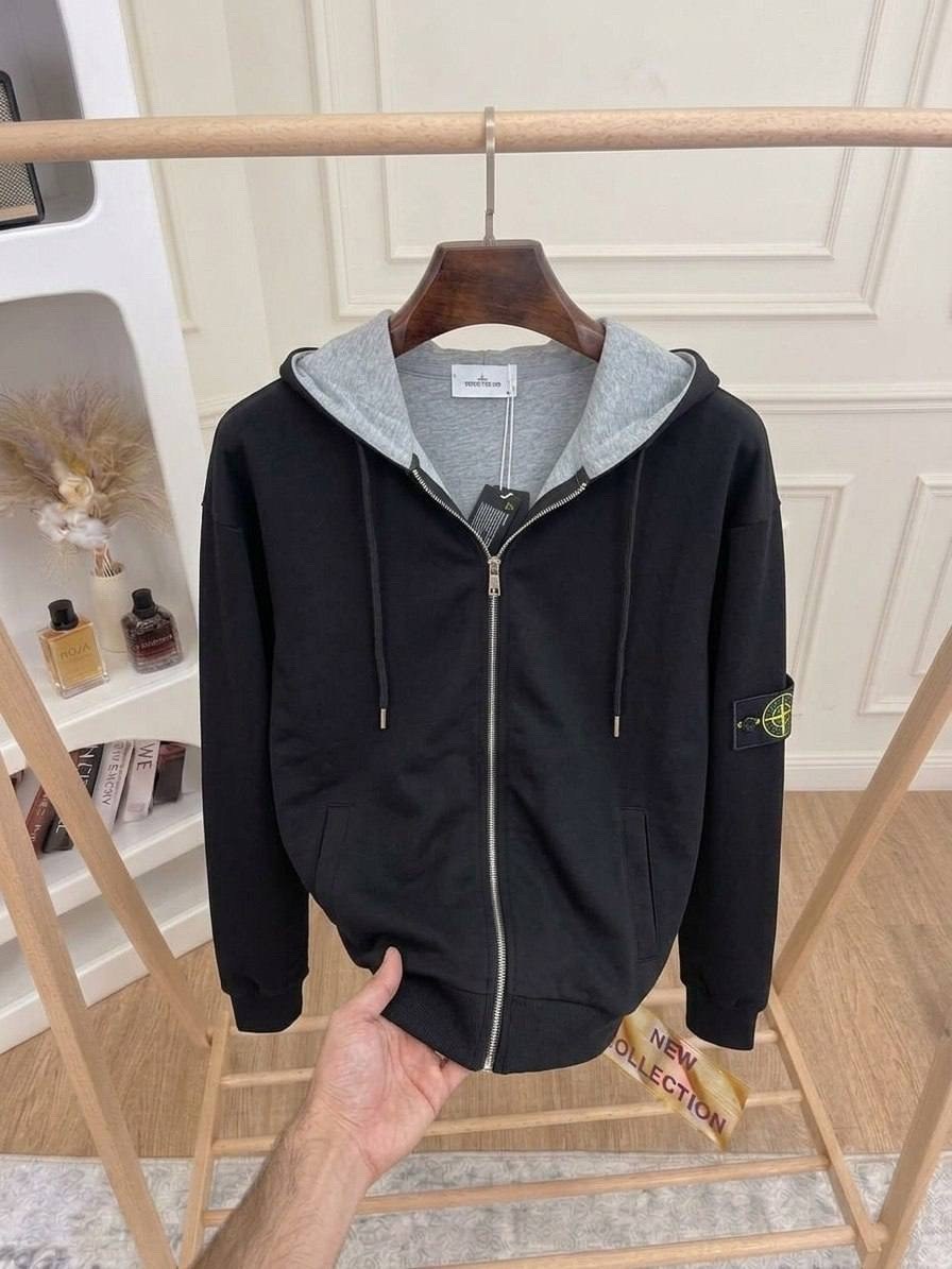 толстовка stone island,зип-худи stone island,stone island худи,stone island hoodie,зип худи стон айленд черная