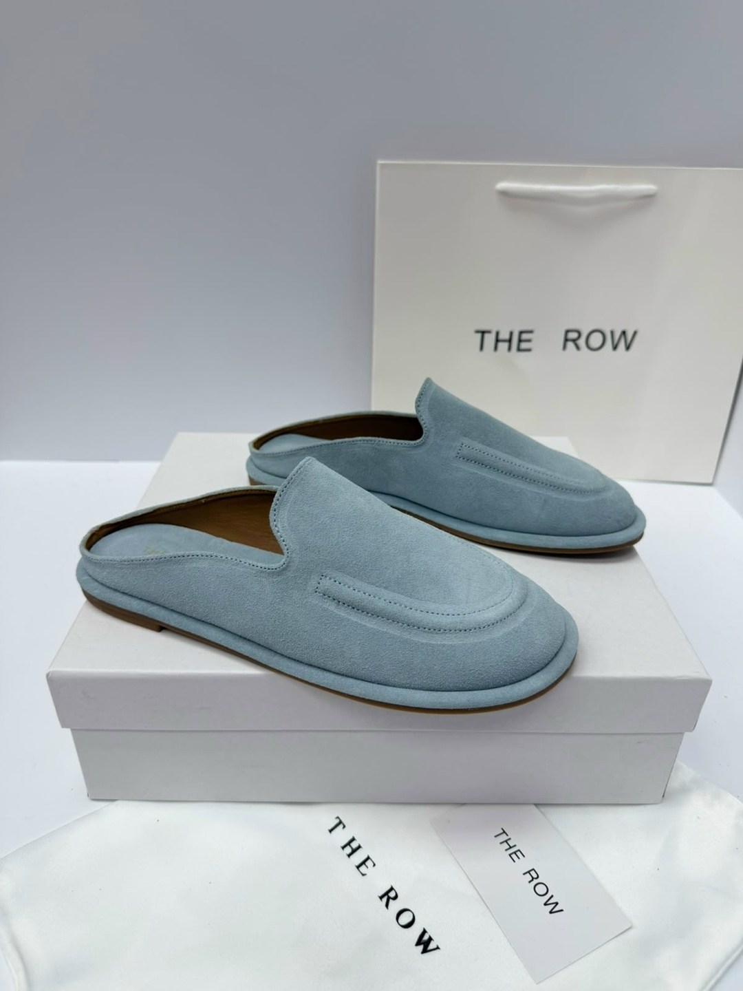 , женская,мюли мужские,слипоны из натуральной замши the row,обуви