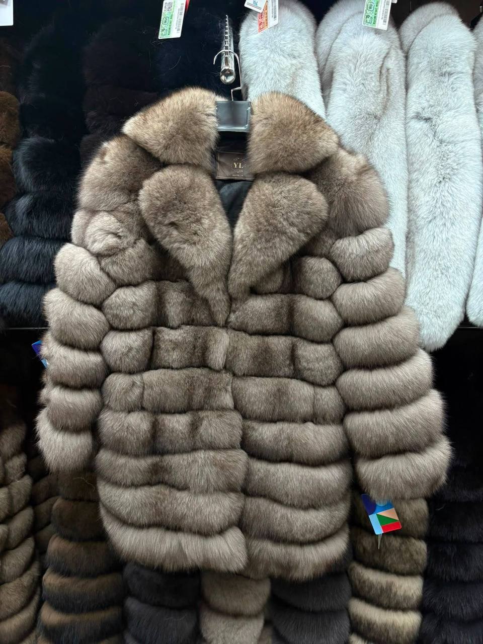 шуба из песца,шубка из натурального меха песца под соболь,шуба из соболя,шуба женская,шуба песец под соболь