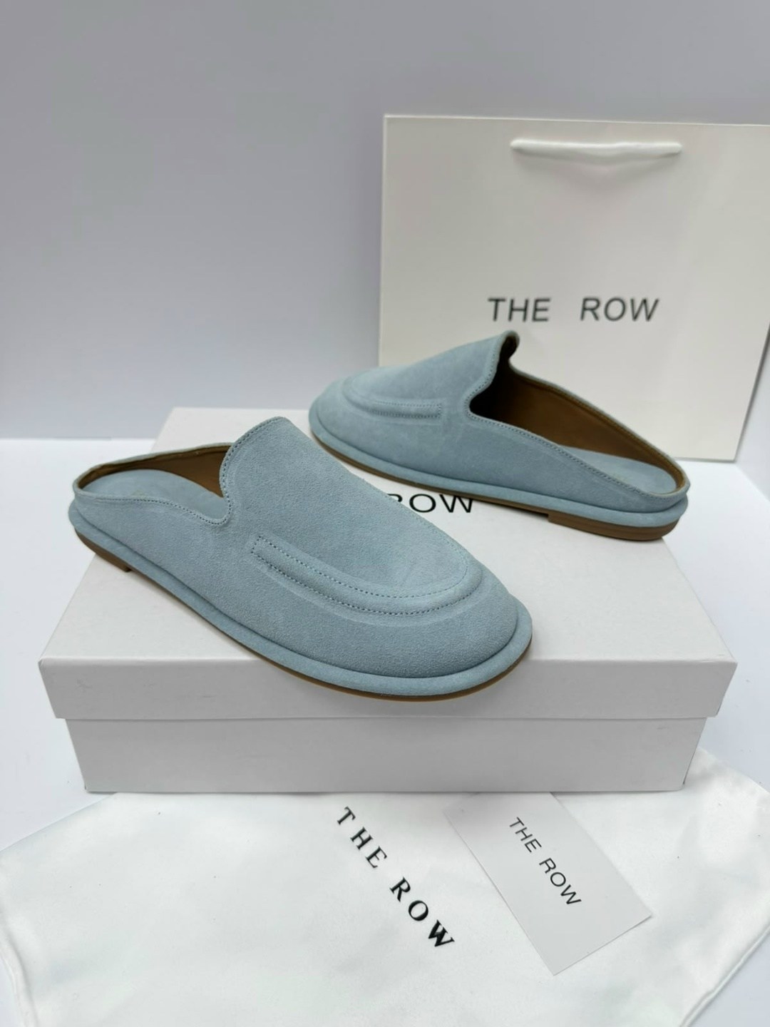 , женская,мюли мужские,слипоны из натуральной замши the row,обуви