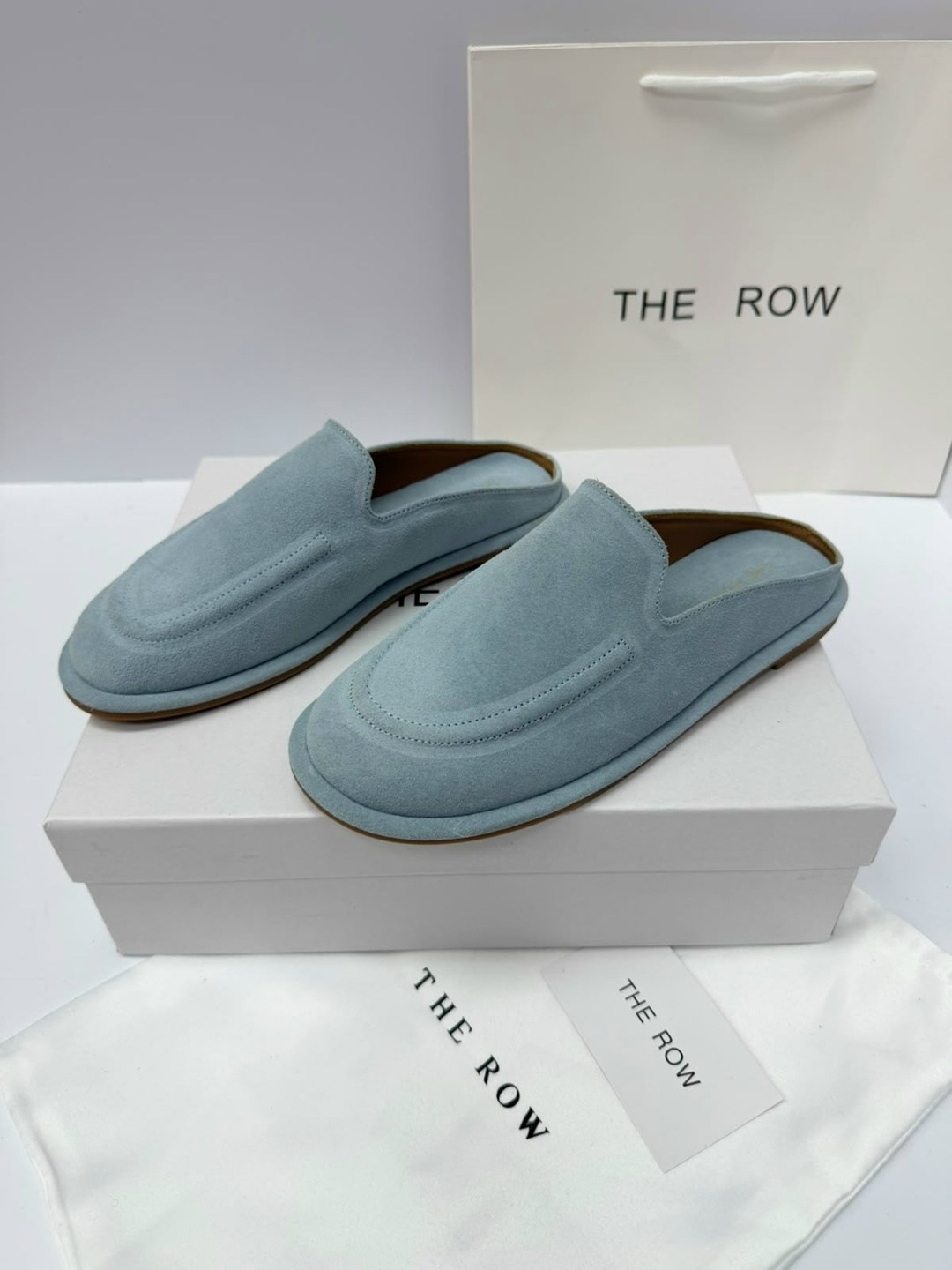 , женская,мюли мужские,слипоны из натуральной замши the row,обуви