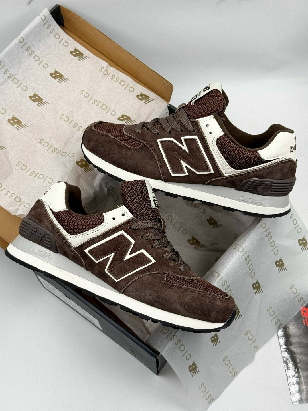 new balance 574 кроссовки,кроссовки мужские new balance ml574lpb/d коричневые,new balance 574,кроссовки new balance,мужские кроссовки new balance ml574lpb/d коричневые/белые