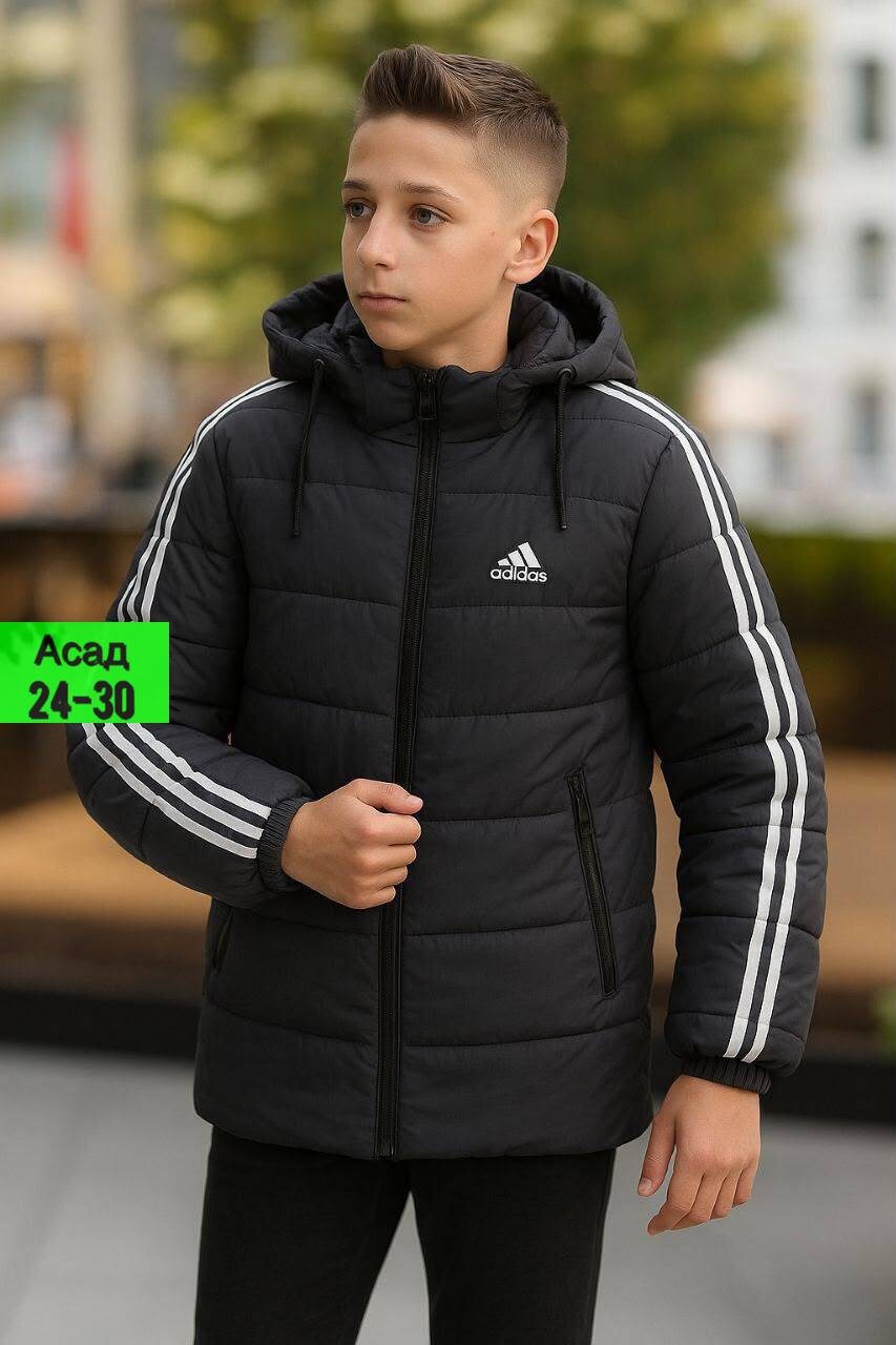 зимняя куртка adidas,куртка 3 полоски пуховые adidas черный,подростковая куртка,куртка adidas,пуховик adidas