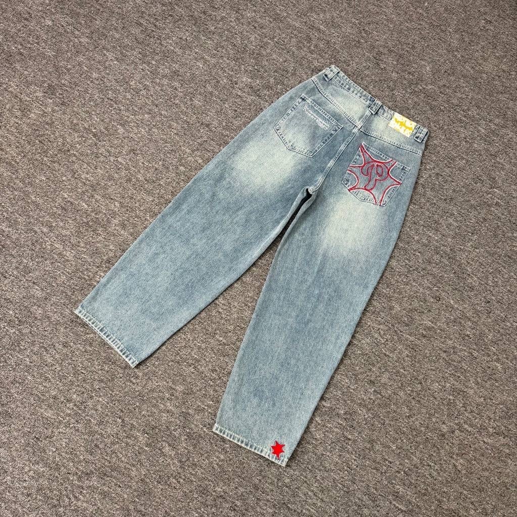 mm6 maison margiela kids широкие джинсы с логотипом синий,джинсы широкие,hound denim jeans washed indigo,мужские джинсы,одежда джинсы