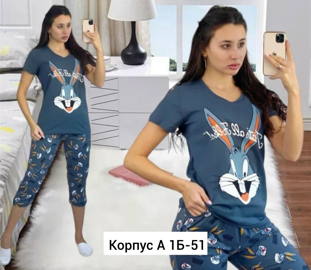 пижама женская с бриджами,пижама с бриджами хлопок домашний костюм softhome,пижама с бриджами хлопок,домашняя одежда пижама,пижама женская