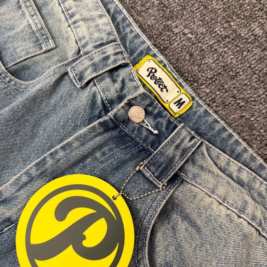 mm6 maison margiela kids широкие джинсы с логотипом синий,джинсы широкие,hound denim jeans washed indigo,мужские джинсы,одежда джинсы