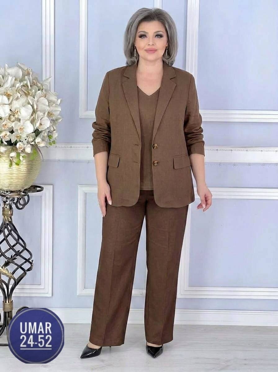 костюм брючный 24220 голубой aira style,брючные костюмы на озоне для женщин,брючный костюм aira style 24220 голубой тройка,брючный костюм,костюм классика