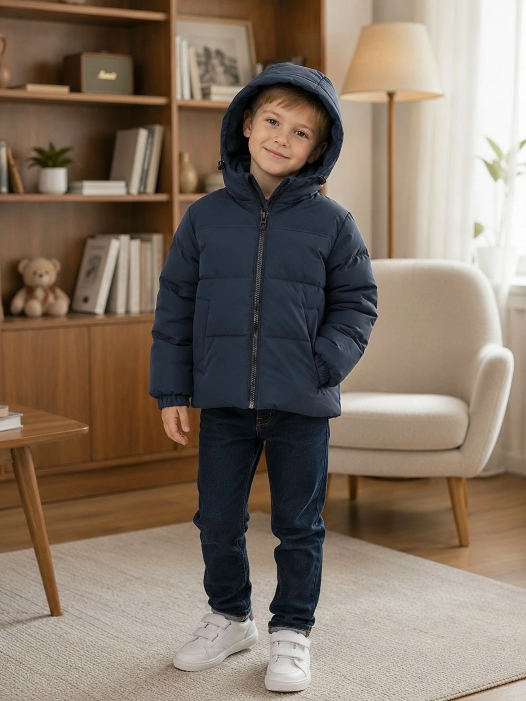 куртка демисезонная hooded puffer minoti цвет khaki,куртка на мальчика демисезонная,куртка теплая,демисезонная куртка,куртка для мальчика