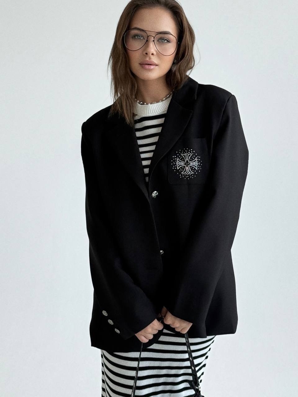стильный жакет,жакет,,трикотажная юбка,жакет chrome hearts