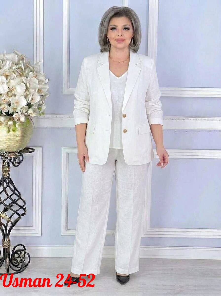 костюм брючный 24220 голубой aira style,брючный костюм aira style 24220 голубой тройка,брючные костюмы на озоне для женщин,брючный костюм,брючный костюм ninele 5959 небесный
