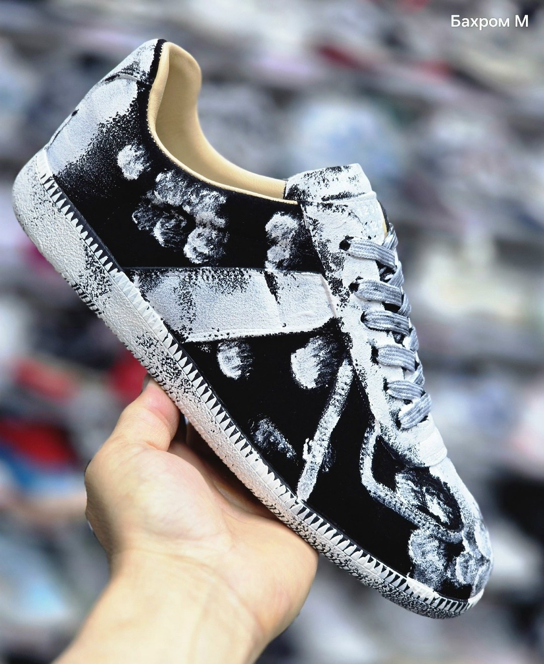 ,кроссовки maison margiela replica paint splatter,maison margiela кроссовки,кроссовки maison margiela replica,спортивная