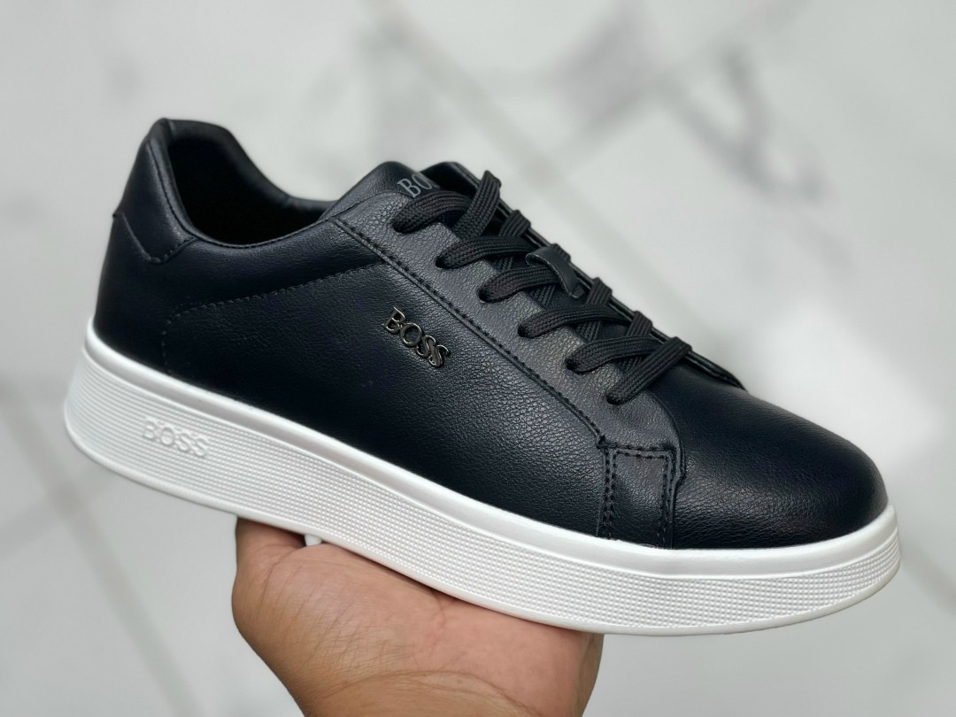 ,кроссовки boss,boss кожаные кроссовки черный,кроссовки hugo boss мужская кожаная повседневная спортивная ,кроссовки босс мужские