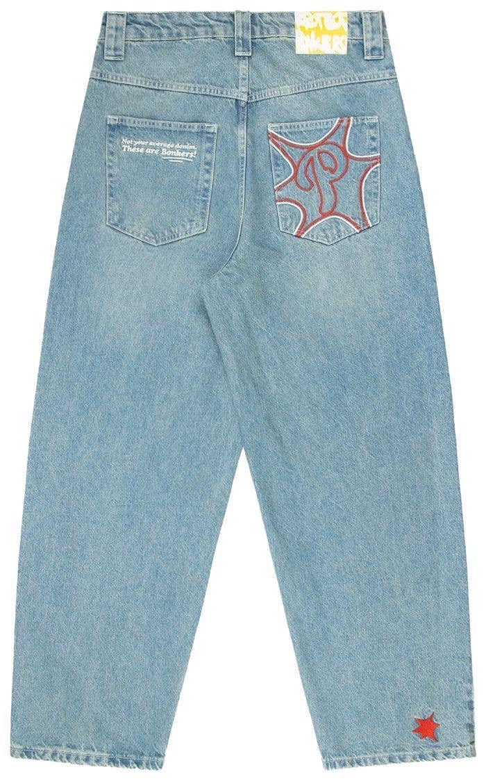 mm6 maison margiela kids широкие джинсы с логотипом синий,джинсы широкие,hound denim jeans washed indigo,мужские джинсы,одежда джинсы