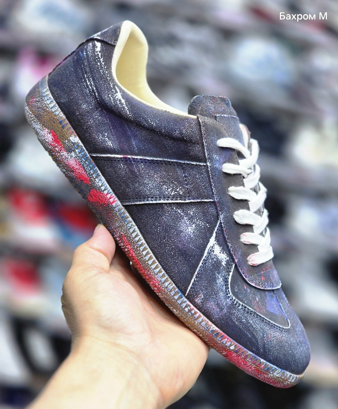 ,кроссовки maison margiela replica paint splatter,maison margiela кроссовки,кроссовки maison margiela replica,спортивная