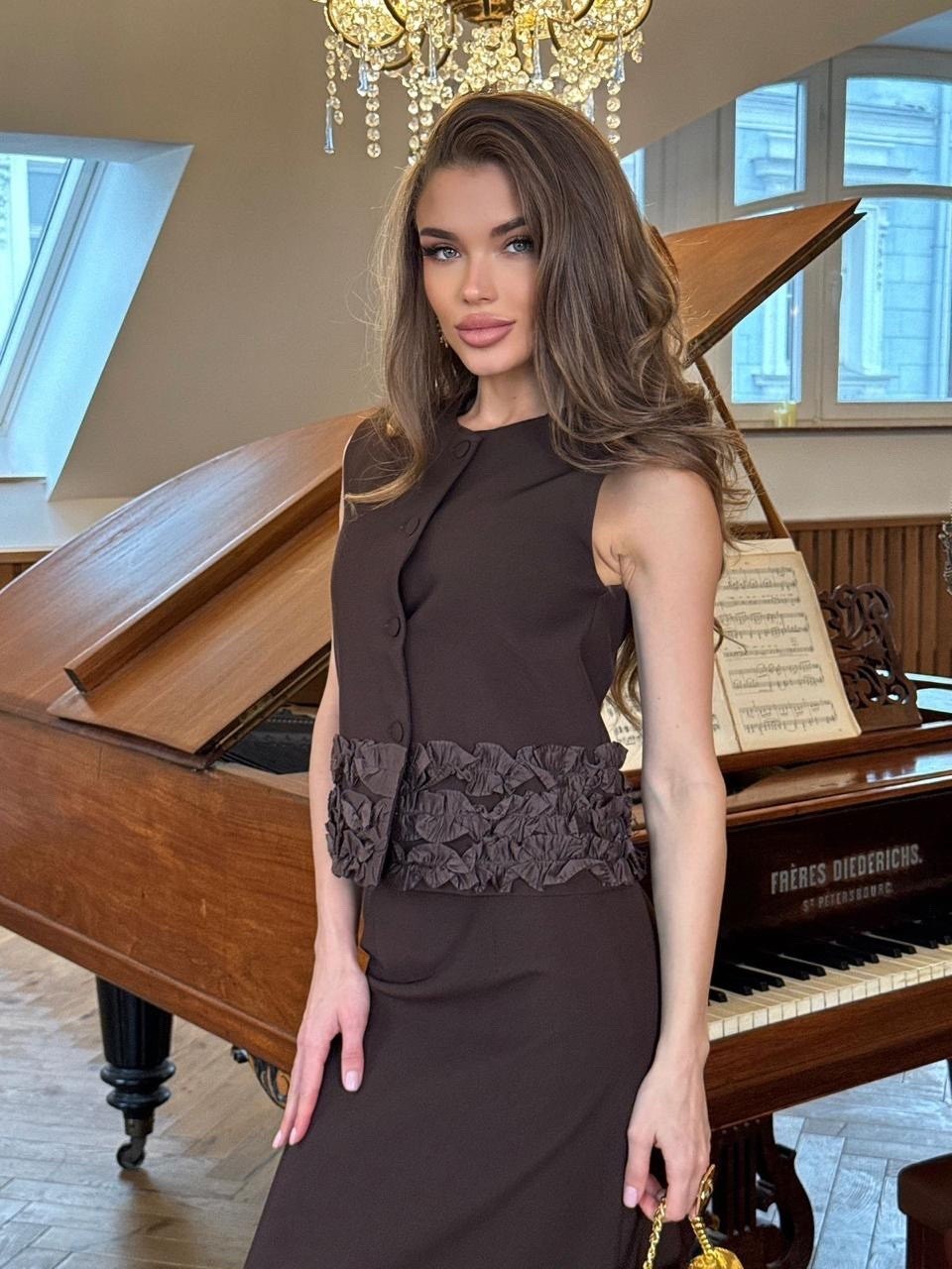 женское платье,платье,платье коричневое,платье лен,