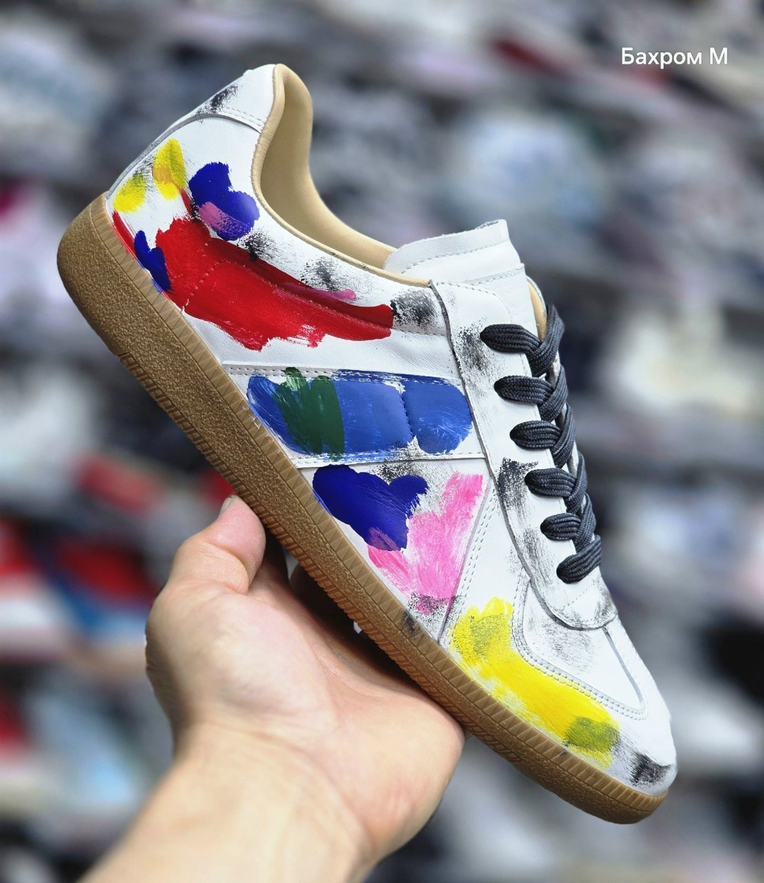 ,кроссовки maison margiela replica paint splatter,maison margiela кроссовки,кроссовки maison margiela replica,спортивная