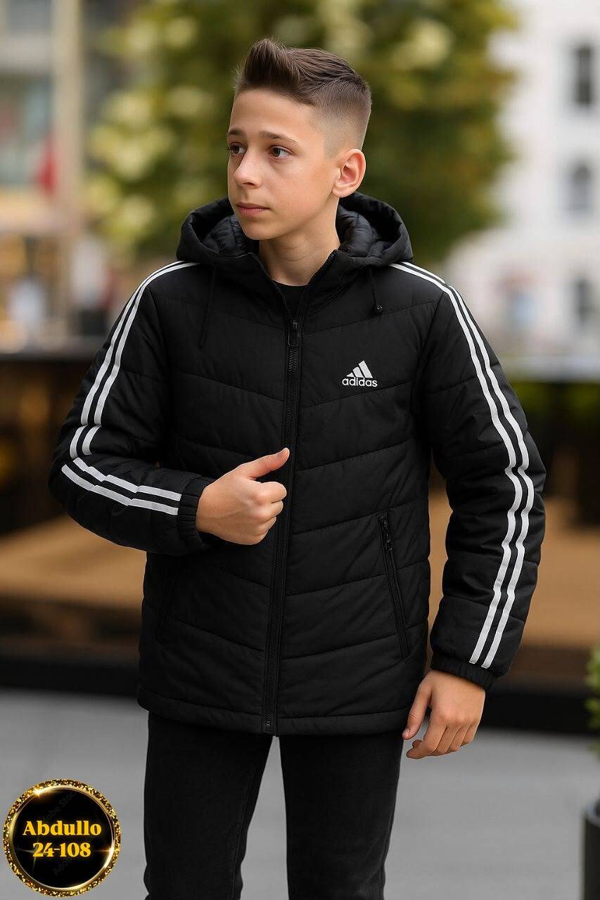 куртка 3 полоски пуховые adidas черный,мужские пуховики adidas,куртка зимняя adidas,детская куртка адидас adidas черный,куртка adidas