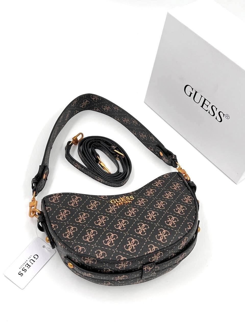 сумка guess женская,сумка guess,guess сумка на плечо багет,сумка guess сумка guess,сумка седло guess через плечо с принтом