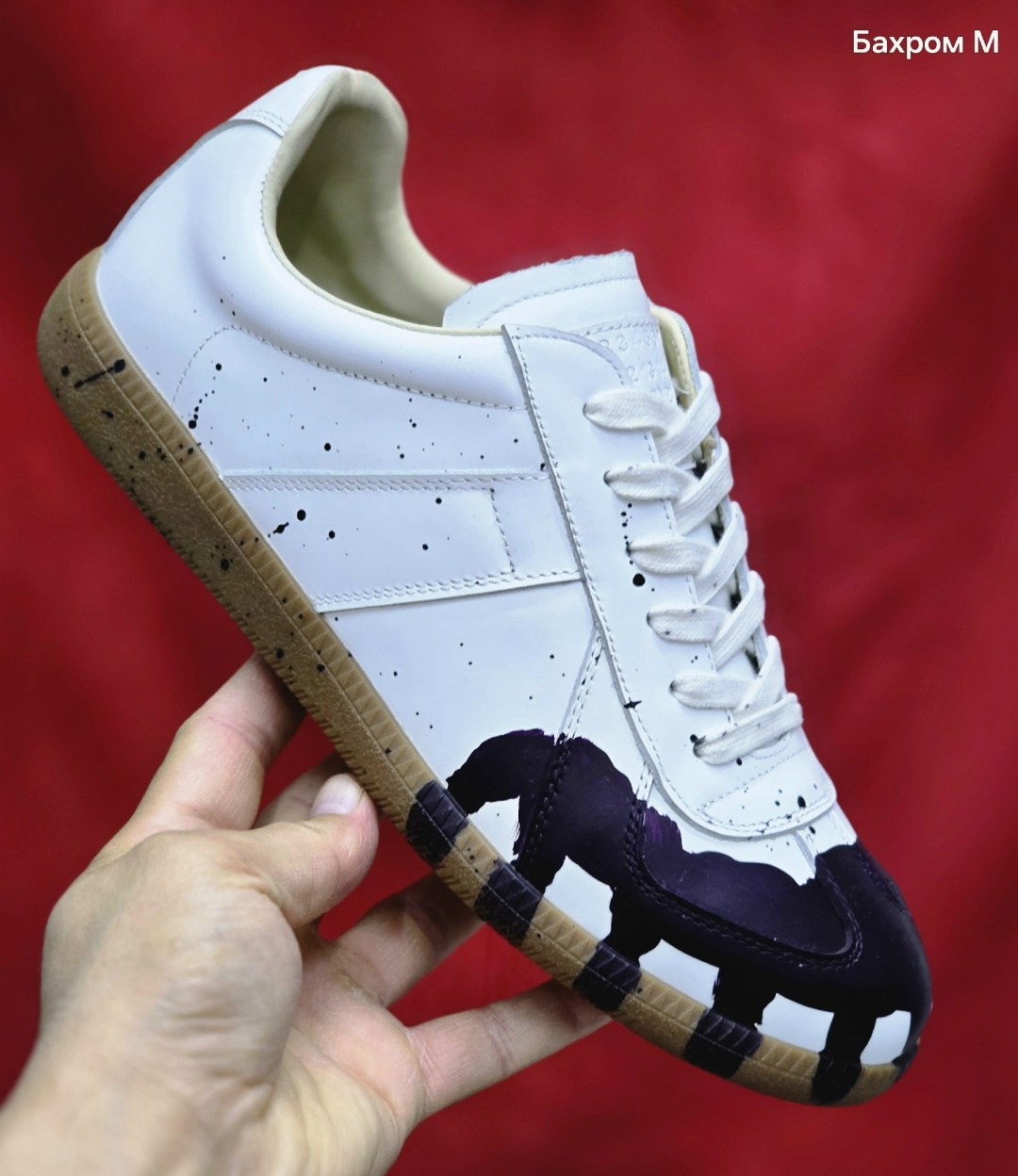 кроссовки maison margiela replica paint splatter sneakers белый,кроссовки maison margiela replica,кроссовки maison margiela replica paint splatter,кроссовки maison margiela replica 'white/black' texti