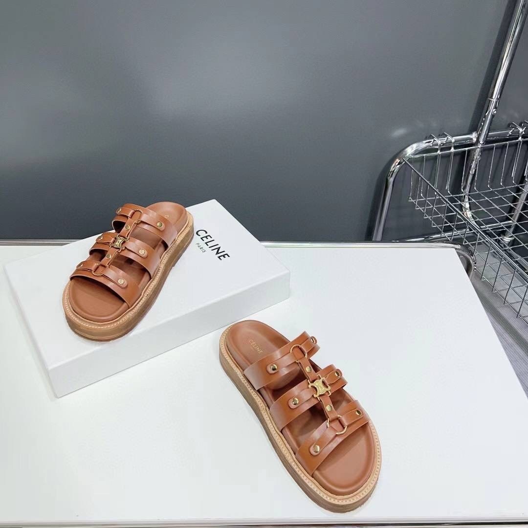 шлепки celine,обувь,женские сандалии,шлепанцы женские,кожаные шлепанцы