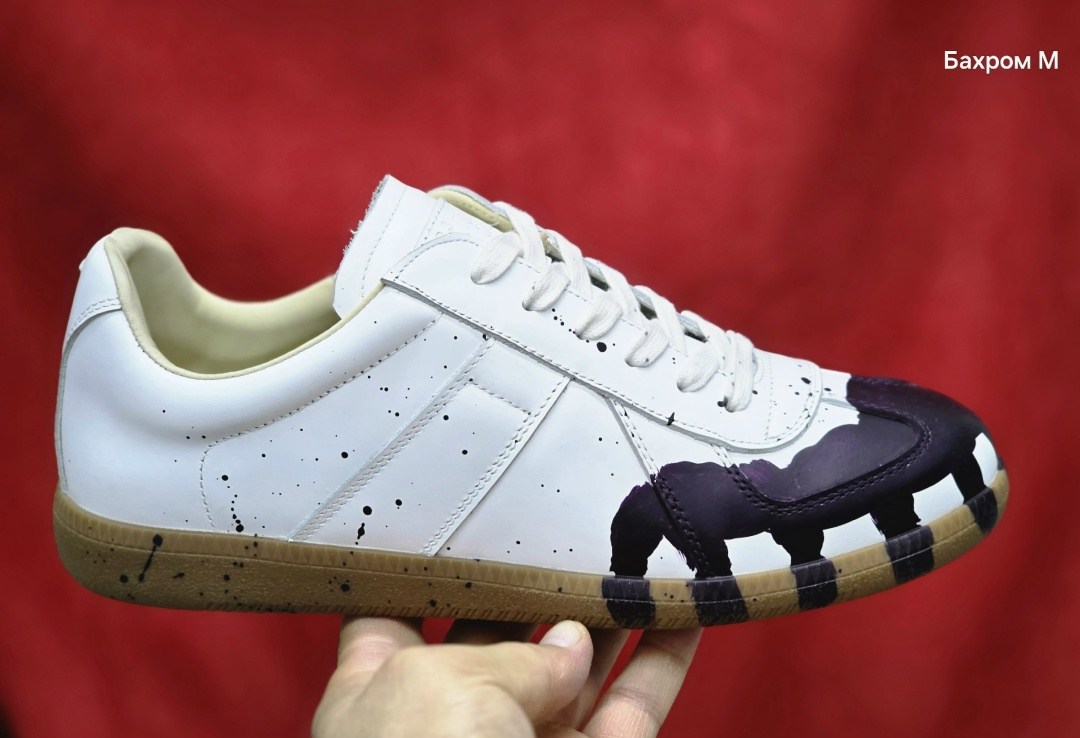 кроссовки maison margiela replica paint splatter sneakers белый,кроссовки maison margiela replica,кроссовки maison margiela replica paint splatter,кроссовки maison margiela replica 'white/black' texti