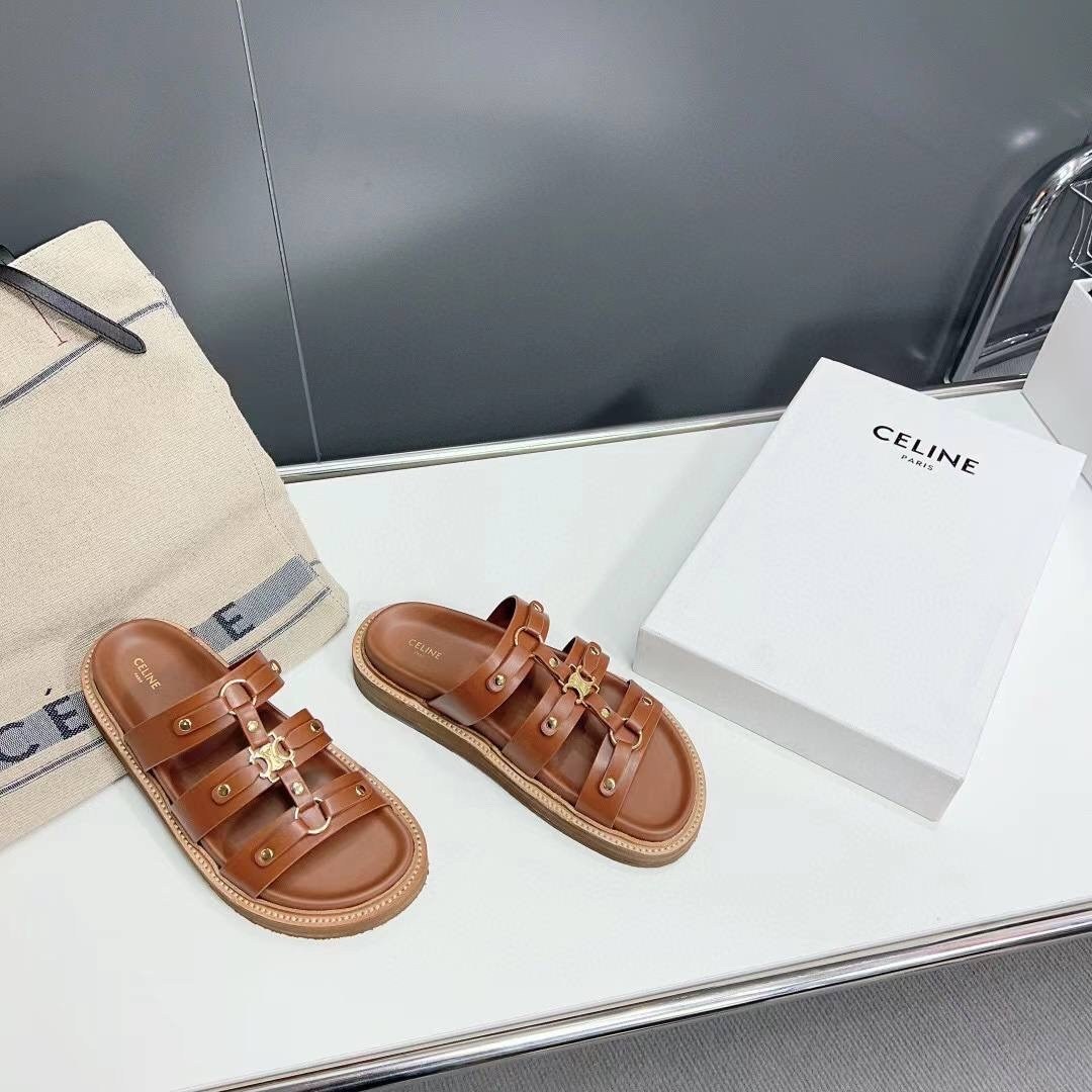 шлепки celine,обувь,женские сандалии,шлепанцы женские,кожаные шлепанцы