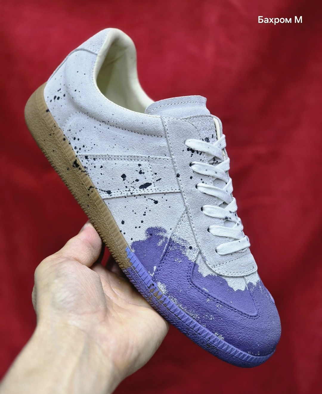 кроссовки maison margiela replica,бело-синие кроссовки replica maison margiela,,кроссовки maison margiela,кроссовки maison margiela replica 'paint splatter - white indigo'