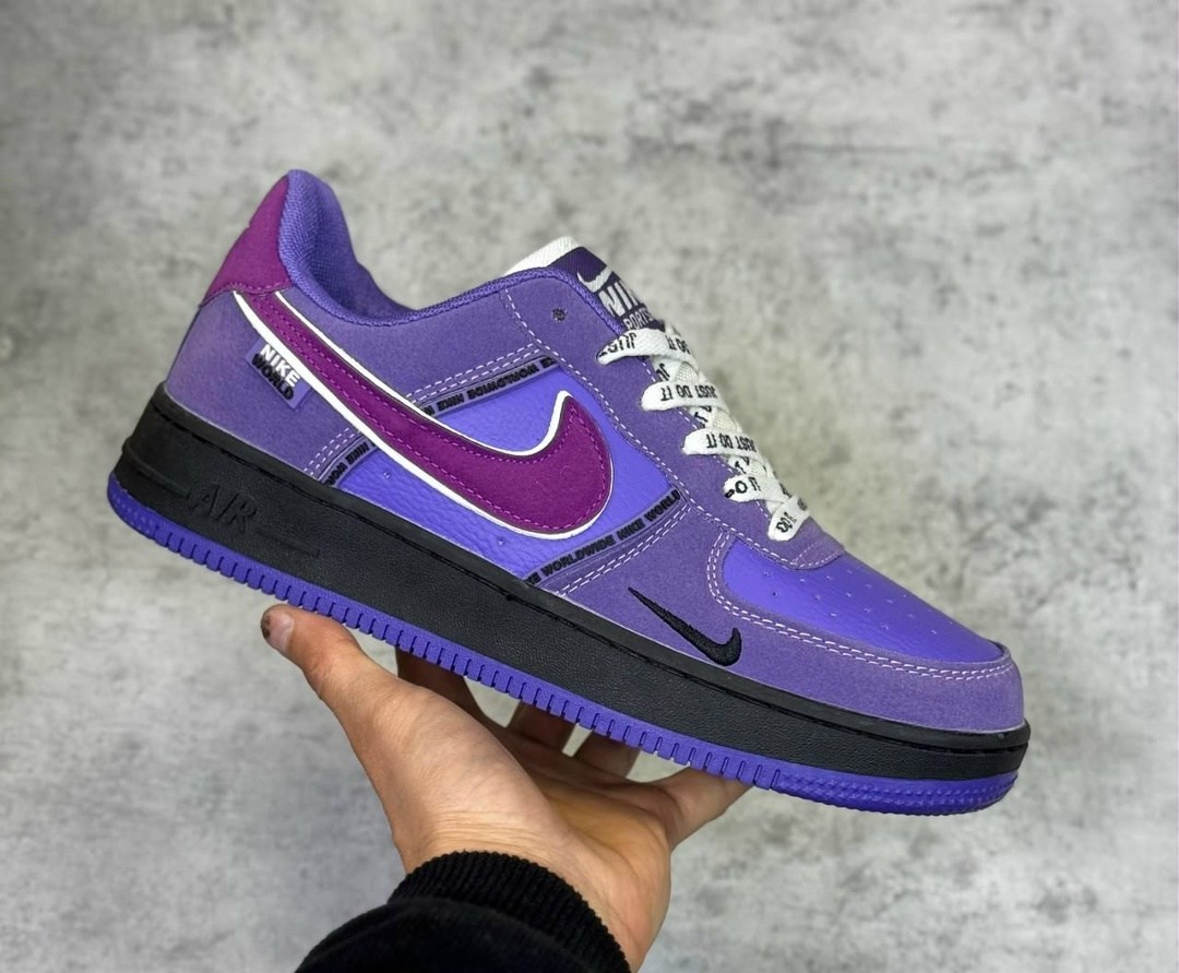 кроссовки,кроссовки nike,nike air force 1 low,фиолетовые форсы,кроссовки закрытые